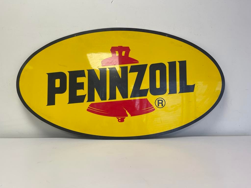 PENNZOIL oude reclame plaat, Verzamelen, Ophalen of Verzenden, Gebruikt, Reclamebord
