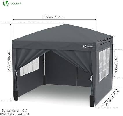 Pavillon de jardin | 3 x 3 m | pliable | LIVRAISON GRATUITE, Neuf, VOUNOT, -, -