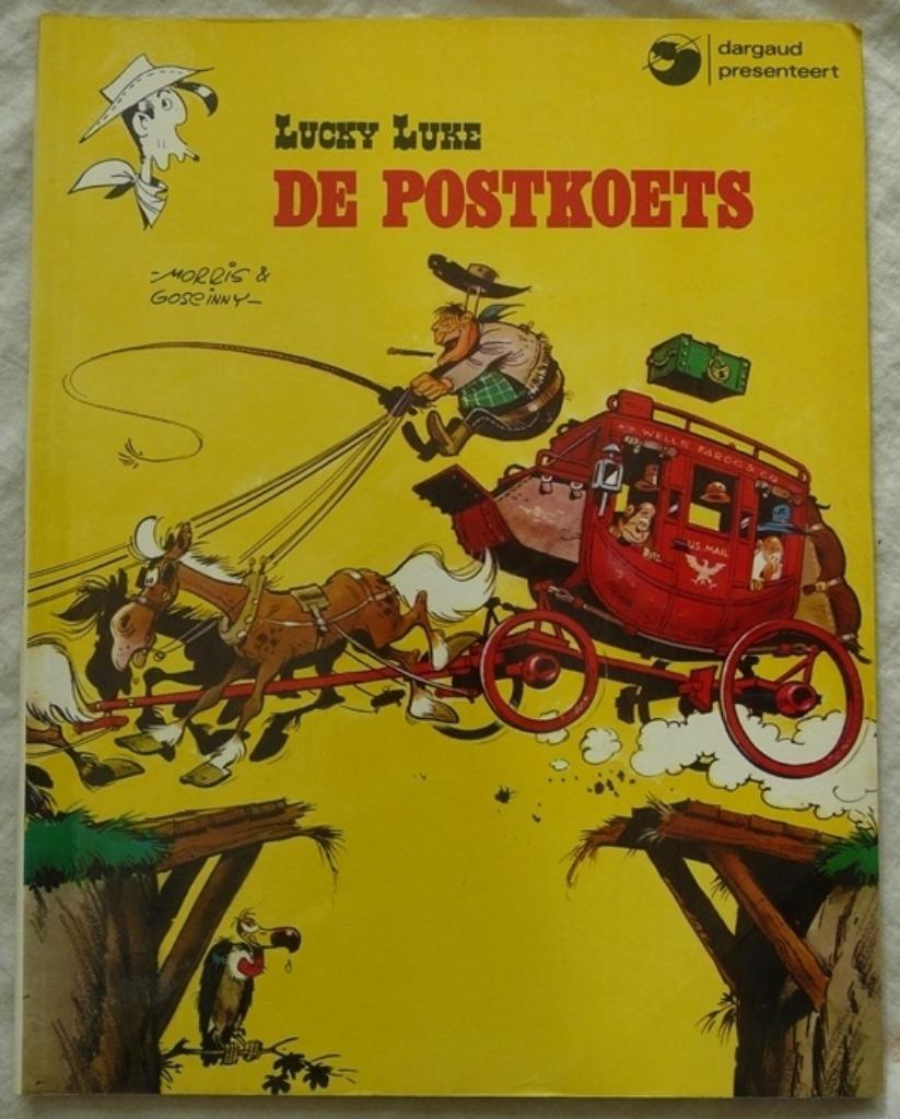 Strip Boek, Lucky Luke, De Postkoets, Nr.1, Dargaud, 1979., Livres, BD, Utilisé, Une BD, Enlèvement ou Envoi