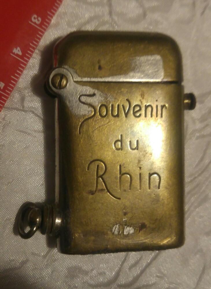 Aansteker Briquet Thorens Souvenir du Rhin francais 1918-20, Collections, Enlèvement ou Envoi, Comme neuf, Briquet