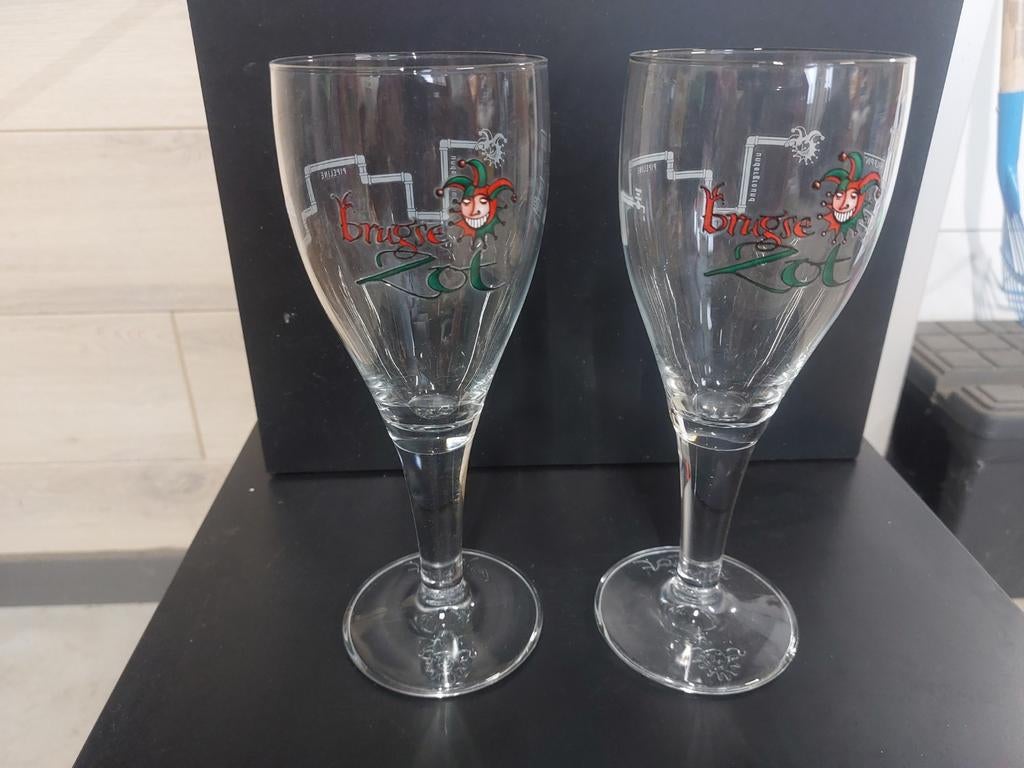 Brugse zot bierglazen, Verzamelen, Ophalen of Verzenden, Nieuw, Bierglas