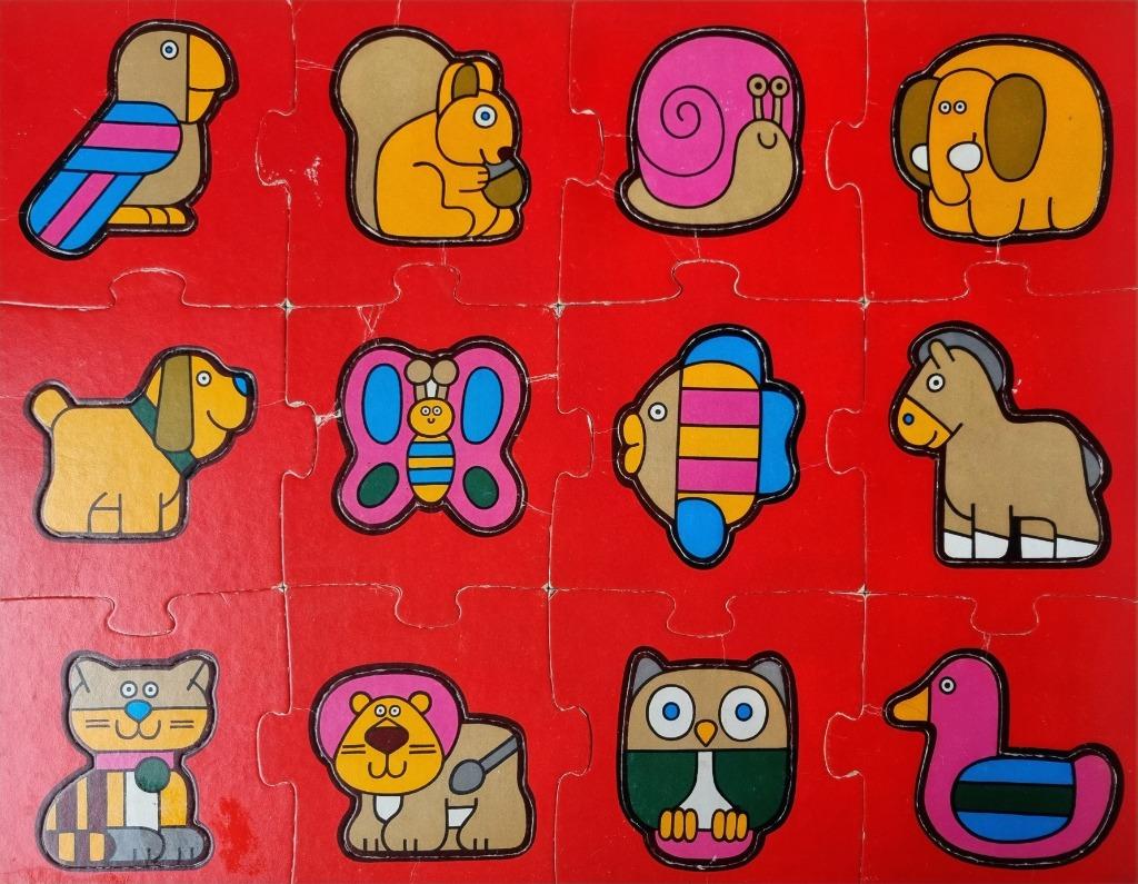 Vloerpuzzel - grote puzzel dieren 24 stukken, Ophalen of Verzenden, 10 tot 50 stukjes, Gebruikt, 2 tot 4 jaar