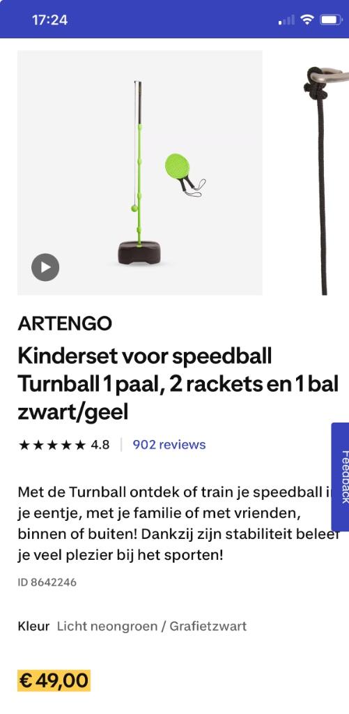 Speedball set voor kinderen, Ophalen, Gebruikt, Racket(s)