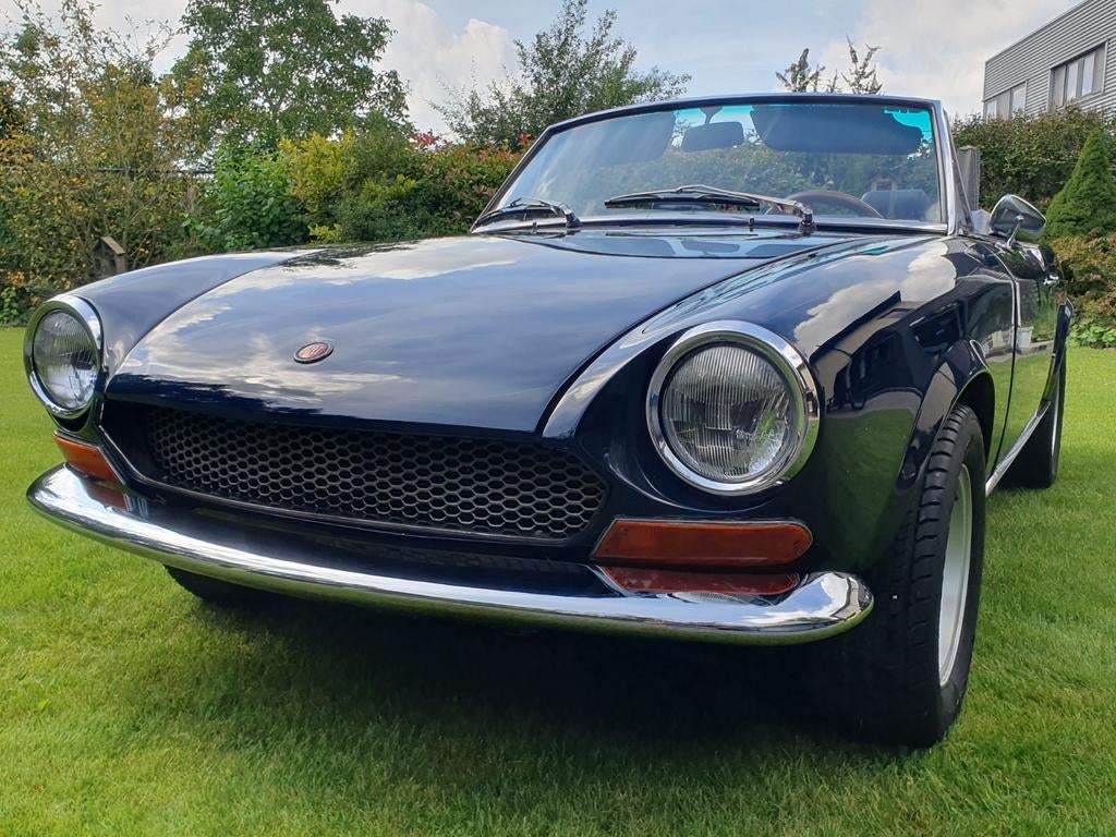 Fiat 124 Spider BS 1970, Achterwielaandrijving, Zwart, Cabriolet, Blauw