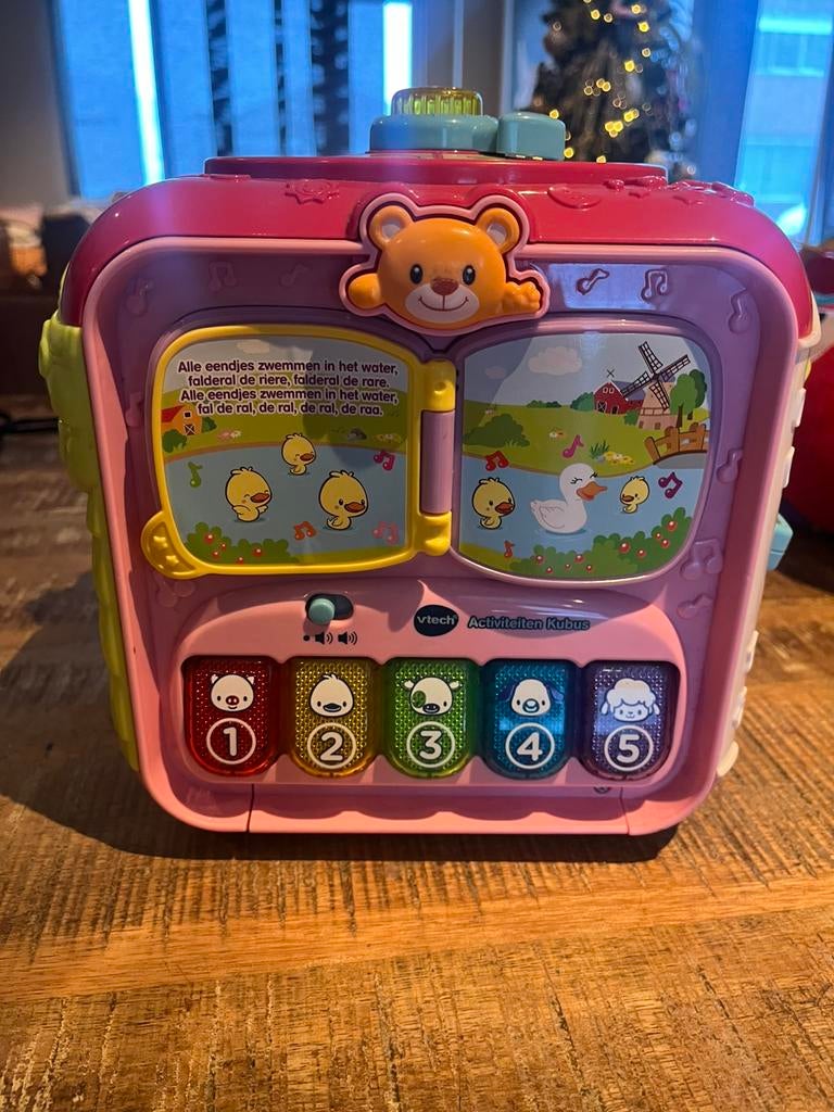 Vierkante interactieve kubus, Kinderen en Baby's, Ophalen, Zo goed als nieuw