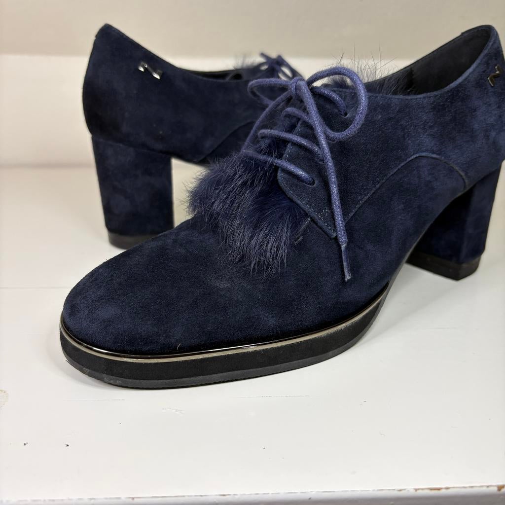 Nathan-Baume suède winterpumps, Pumps, Blauw, Nathan baume, Ophalen of Verzenden