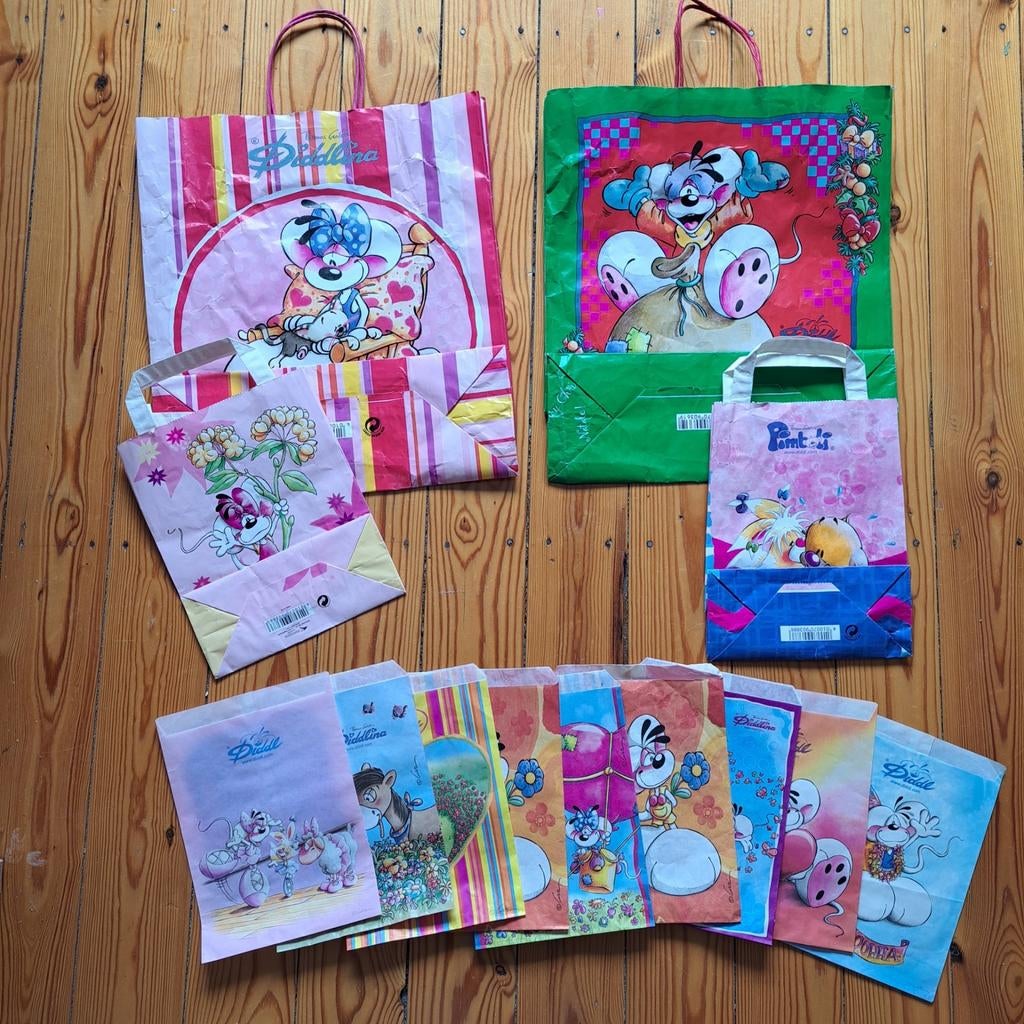 Diddl-zakjes, Verzamelen, Ophalen of Verzenden, Verschillende figuren, Gebruikt, Papier, Kaart of Schrift