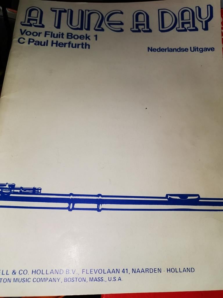 À Tune a Day, fluit. Dwarsfluit deel 1, 1971 Nederlandstalig, Ophalen of Verzenden, Gebruikt, Les of Cursus, Dwarsfluit of Piccolo