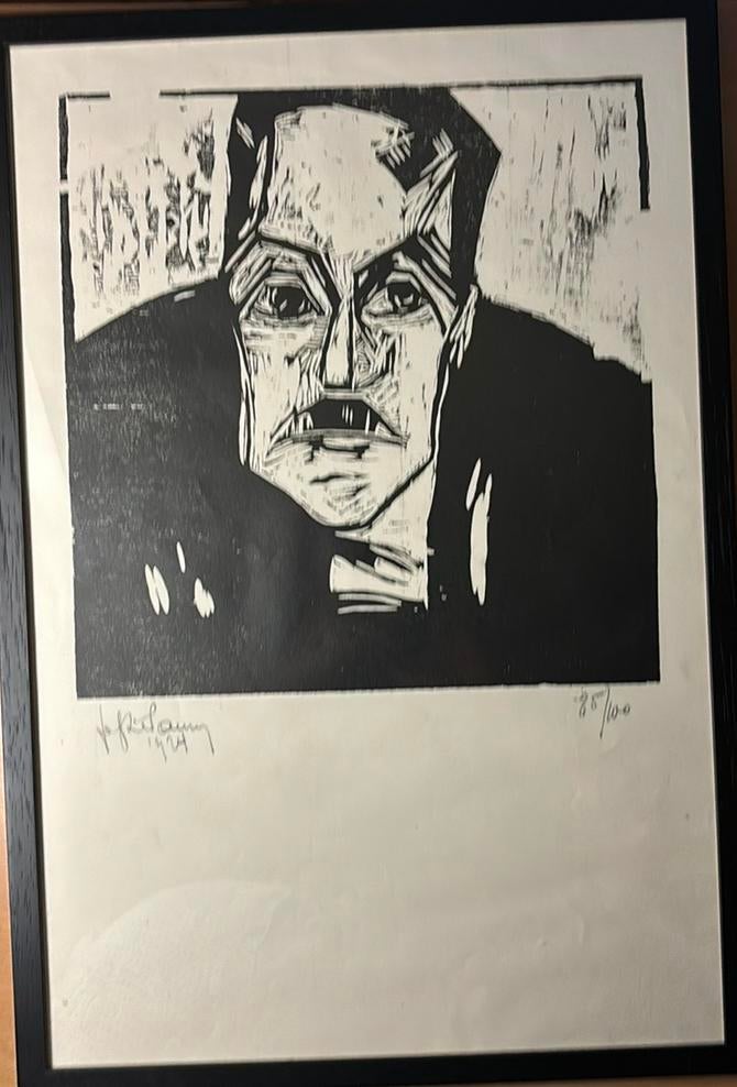 Houtsnede Jef De Pauw - 1924, Antiek en Kunst, Ophalen of Verzenden