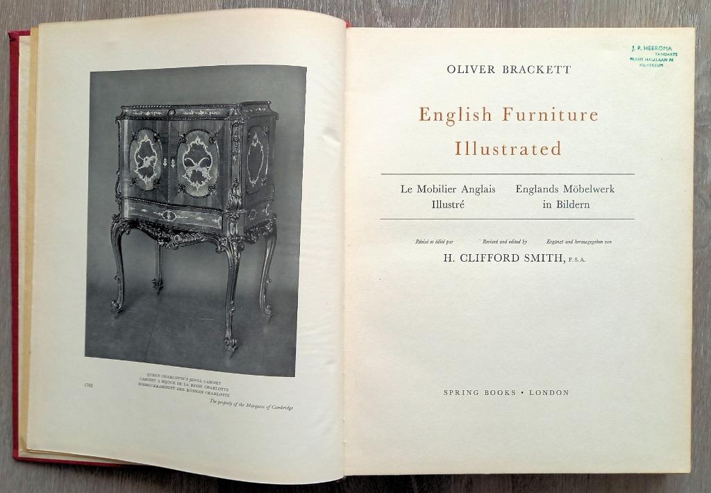 English Furniture Illustrated HC Brackett - Engelse meubels, Enlèvement ou Envoi, Utilisé, Autres sujets/thèmes