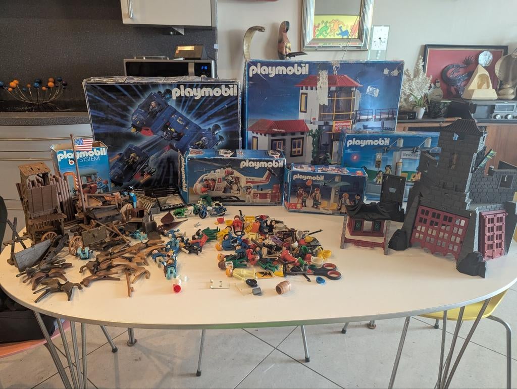 Collection Playmobil vintage de 6 boîtes + pièces séparées, Enlèvement