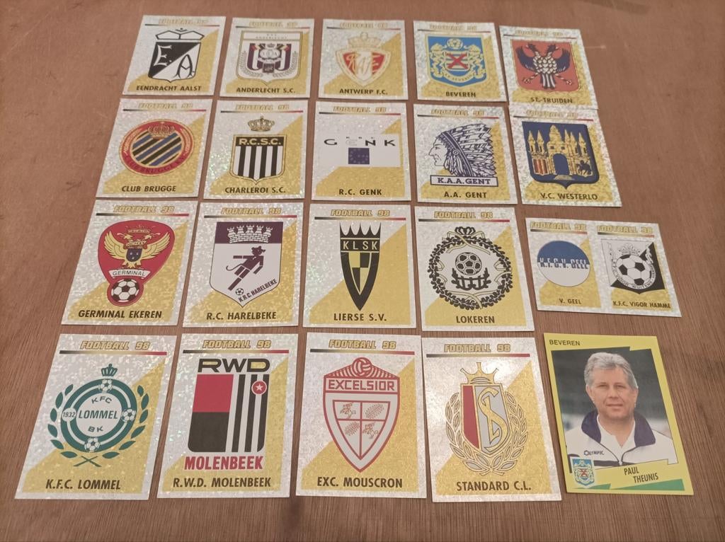 Panini football België 98 , 20 verschillende stickers., Ophalen of Verzenden