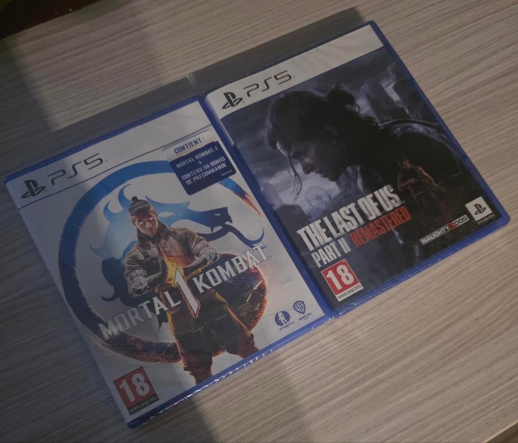 Last of us 2 + mortal kombat 1 PS5 NEUF, Enlèvement ou Envoi