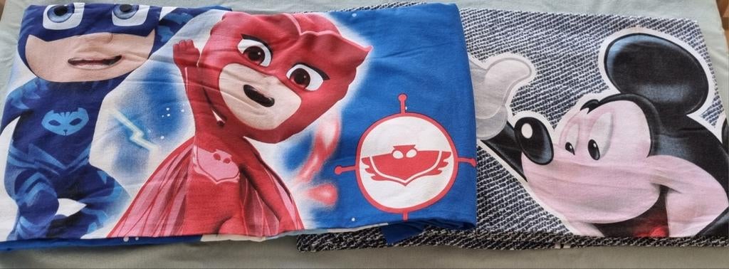 Dekbedovertrek Pj Masks & Mickey Mouse, Ophalen of Verzenden, Gebruikt, Dekbedovertrek