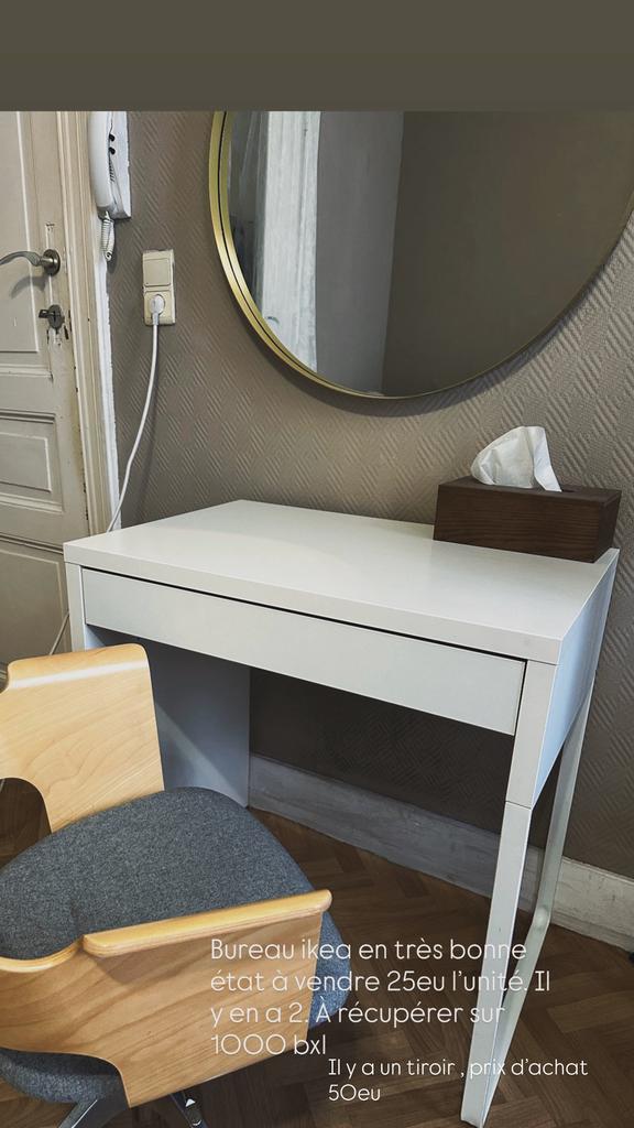 Bureau ikea en bonne etat avec tiroir, Maison & Meubles, Enlèvement, Comme neuf