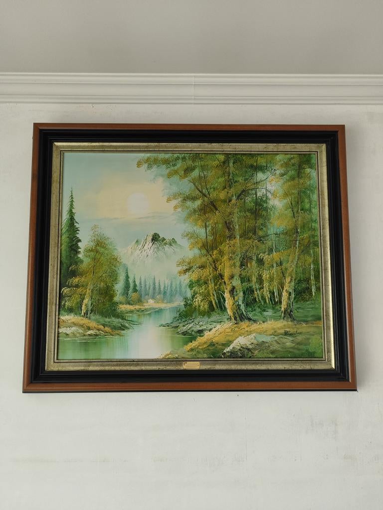 Cadre ancien avec cadre en bois galerie Rembrandt Quidousse, Enlèvement