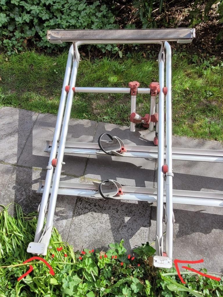 fietsendrager, Ophalen, 2 fietsen, Gebruikt, Achterklepdrager