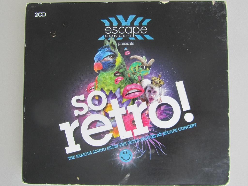 2CD ESCAPE CONCEPT PRESENTS SO RETRO! (30 tracks), Cd's en Dvd's, Cd's | Dance en House, Gebruikt, Techno of Trance, Ophalen of Verzenden