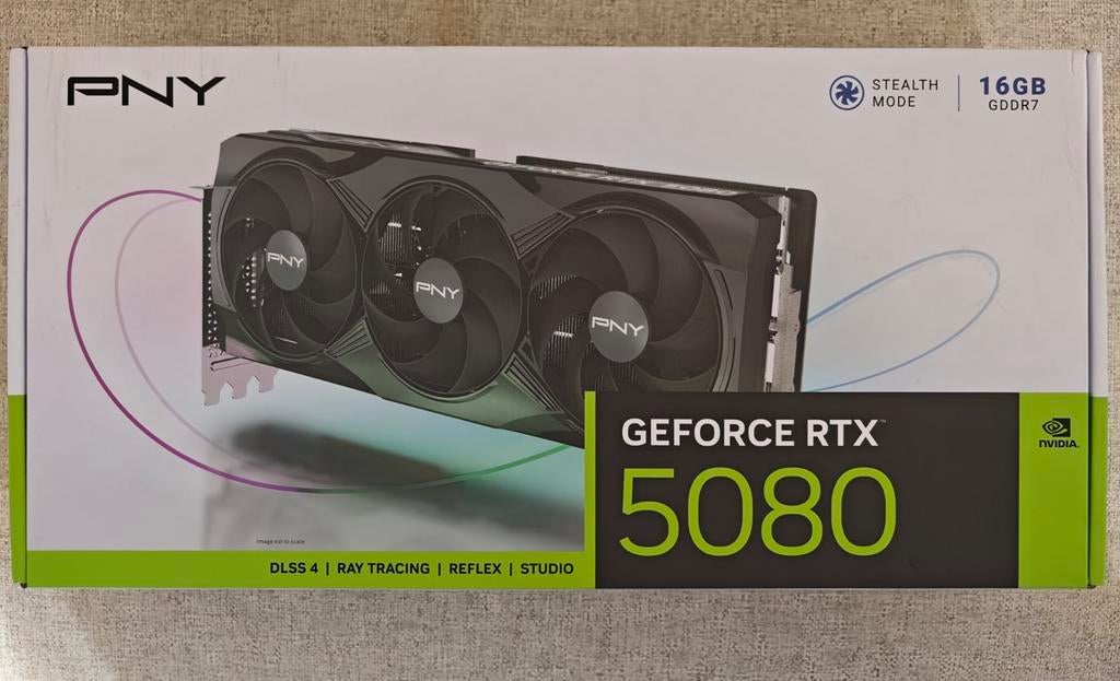 Carte Graphique PNY RTX 5080 16 Go GDDR7 - Neuve / Scellée, Informatique & Logiciels, Cartes vidéo, Neuf, Enlèvement ou Envoi