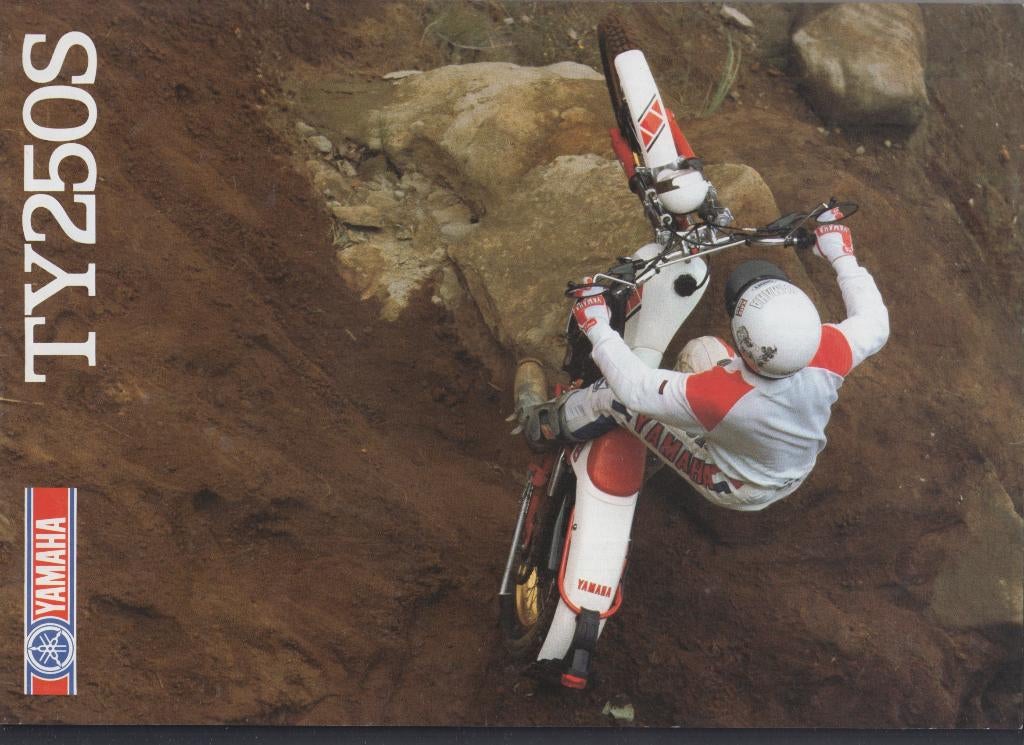 1985 Moto Yamaha TY250S Trial brochure publicitaire, Envoi, Utilisé