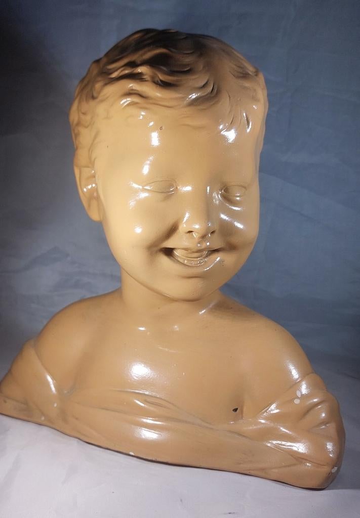 Buste Art Déco 1900-1930 hauteur 30 cm, Antiquités & Art, Enlèvement ou Envoi, Art deco, Statue