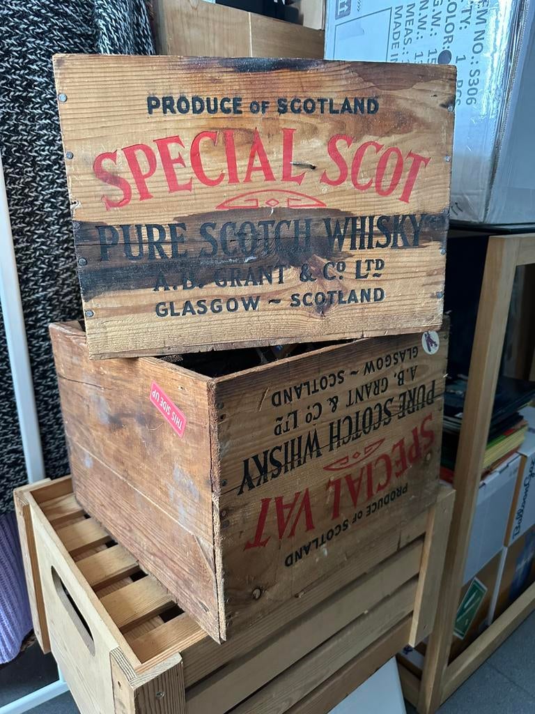 Wiskey kratten origineel, Huis en Inrichting, Ophalen, Zo goed als nieuw