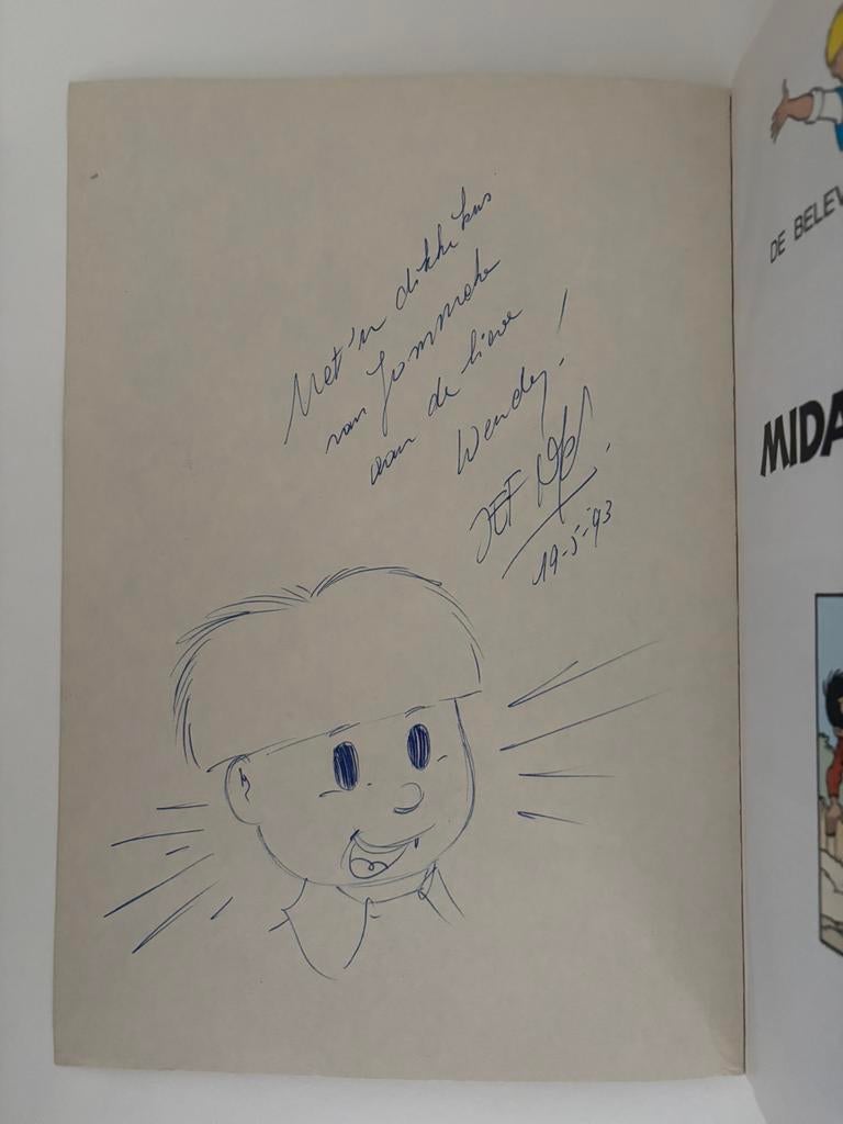 Jommeke gesigneerde strip Jef Nys, Verzamelen, Ophalen of Verzenden, Overige figuren