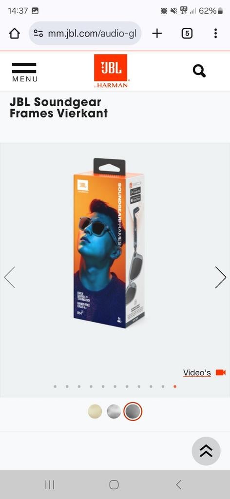 Nieuw in doos JBL zonnebril met bluetooth muziek € 100, Enlèvement, Lunettes de soleil