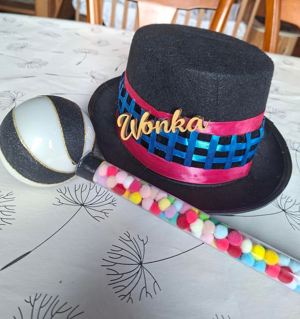 Chapeau et canne " Willy wonka ", Hobby en Vrije tijd, Verzenden