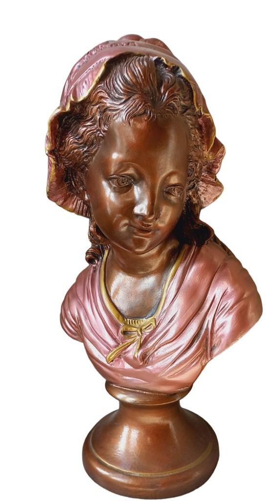 grote meisjesbuste, Antiek en Kunst, Ophalen, Gips, Buste