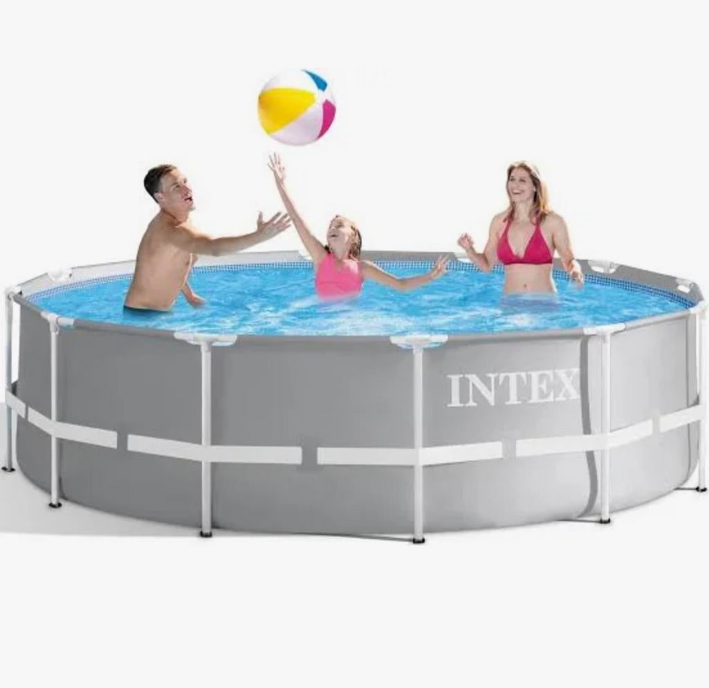 Zwembad intex 3.7, Tuin en Terras, Ophalen, Gebruikt, Rond, Opzetzwembad