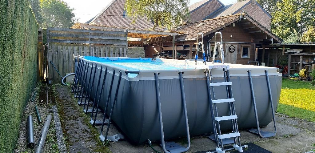 intex de la piscine de 7m32, la largeur est de 3m66 à 1m32, Jardin & Terrasse, Piscines, 300 cm ou plus, Comme neuf, Enlèvement