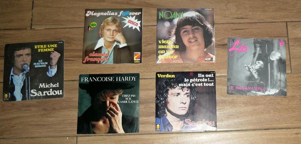 45 tours - Sardou, Claude François & Noam & Françoise Hardy, CD & DVD, Enlèvement ou Envoi