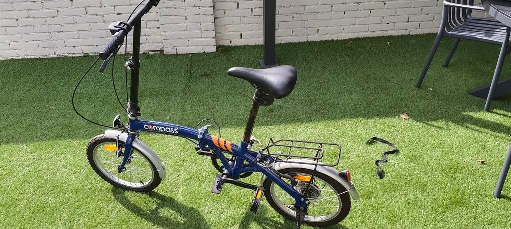Vouwfiets, merk Compass, als nieuw, 2keer gebruikt, Fietsen en Brommers, Ophalen, Zo goed als nieuw, Totaal opvouwbaar, Versnellingen