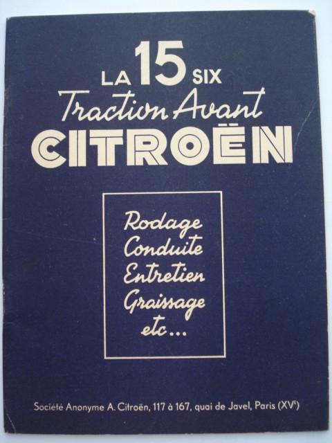 Citroën 15 Six Traction Avant Notice 1952 AC 4946, Envoi