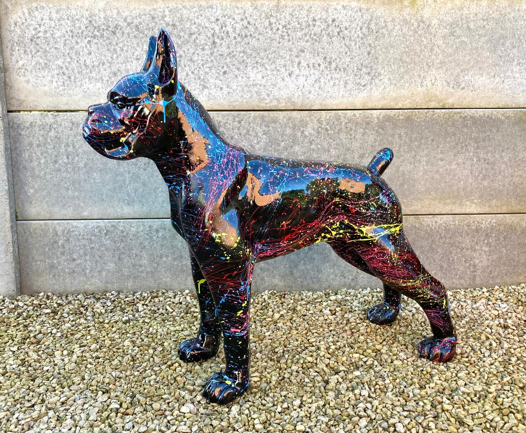 Tuinbeeld Boxer LAATSTE STUKS / STOPZETTING, Tuin en Terras, Ophalen, Nieuw, Overige materialen, Dierenbeeld