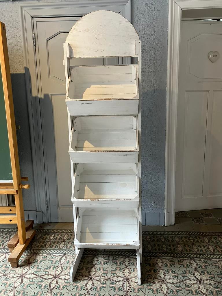 Wit houten display — landelijke stijl, Ophalen, Gebruikt