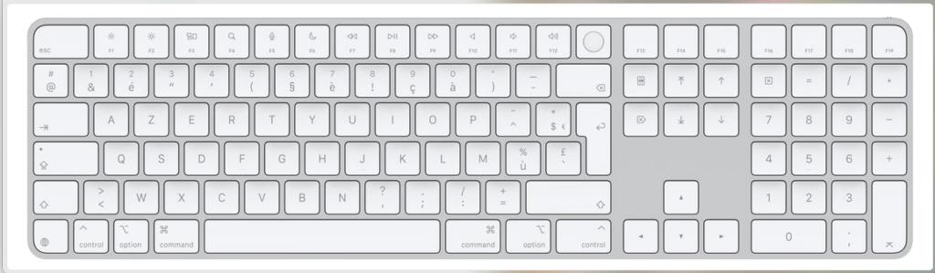 Apple Magic Keyboard AZERTY numeriek toetsenblok Touch ID, Computers en Software, Ophalen, Azerty, Zo goed als nieuw, Draadloos