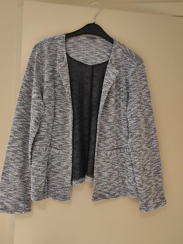 Blazer zwart wit Vero Moda maat 42, Ophalen, Vero Moda, Wit, Maat 42/44 (L)