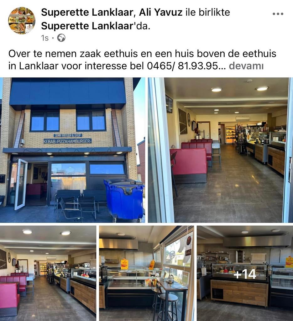 Over te nemen zaak eethuis en een huis bovende eethuis, Zakelijke goederen, Exploitaties en Overnames