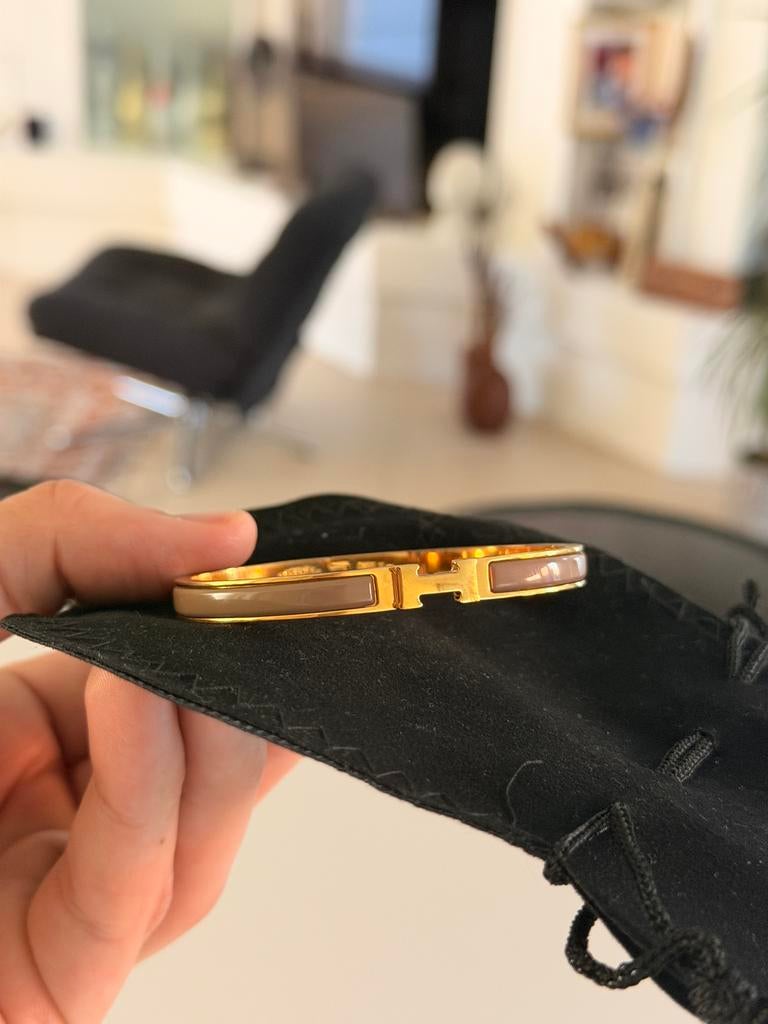 Bracelet Hermes size S, Handtassen en Accessoires, Armbanden, Ophalen of Verzenden, Zo goed als nieuw, Grijs