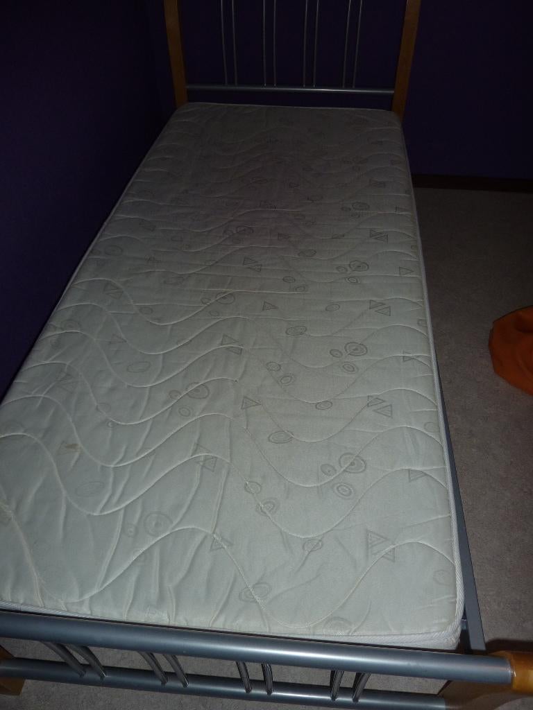 LIT 1 PERS COMPLET, Enlèvement, Neuf, Une personne, Gris