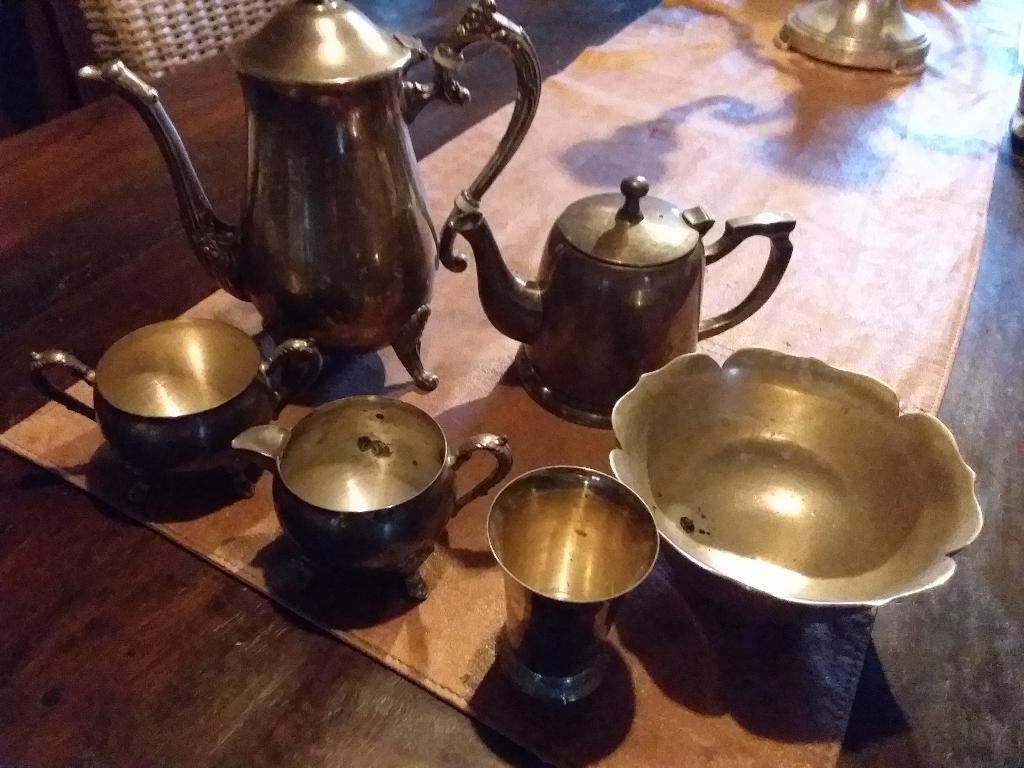 Antieke zilveren/verzilverde koffiekan e.d, Antiek en Kunst, Ophalen of Verzenden