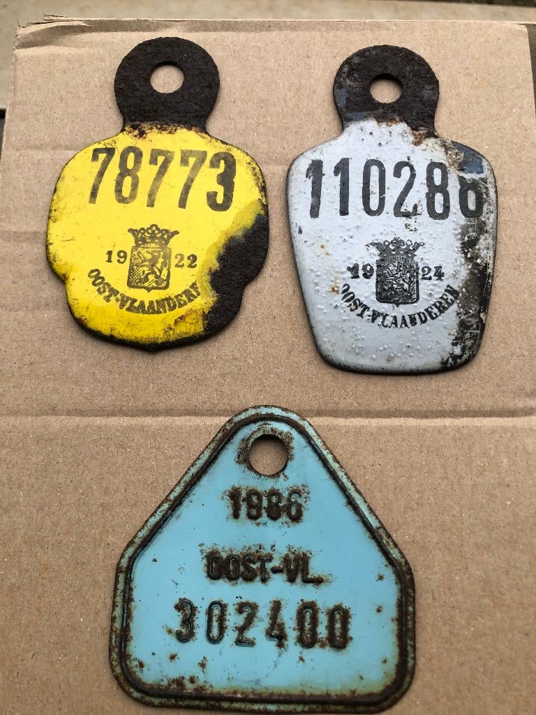 Fietsplaatjes, Verzamelen, Overige Verzamelen, Ophalen, Gebruikt