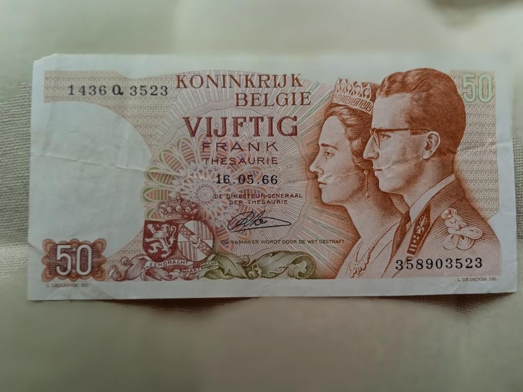 7 bankbiljetten 50 Belgische frank, ook per stuk te koop, Postzegels en Munten, Bankbiljetten | België, Ophalen of Verzenden