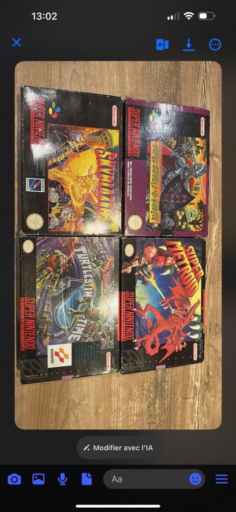 Lot de 4 jeux snes complet, Enlèvement ou Envoi, Utilisé, Autres couleurs