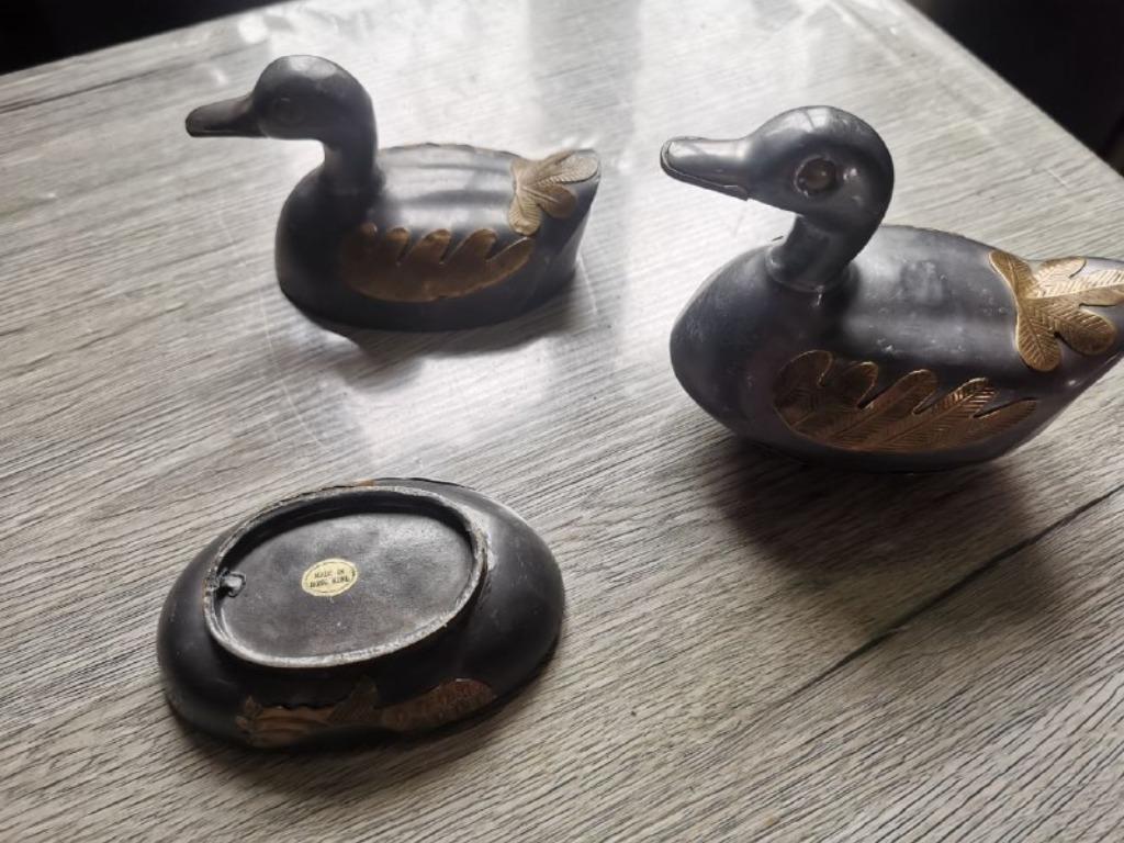 2 Tinnen eenden antiek, Antiek en Kunst, Ophalen