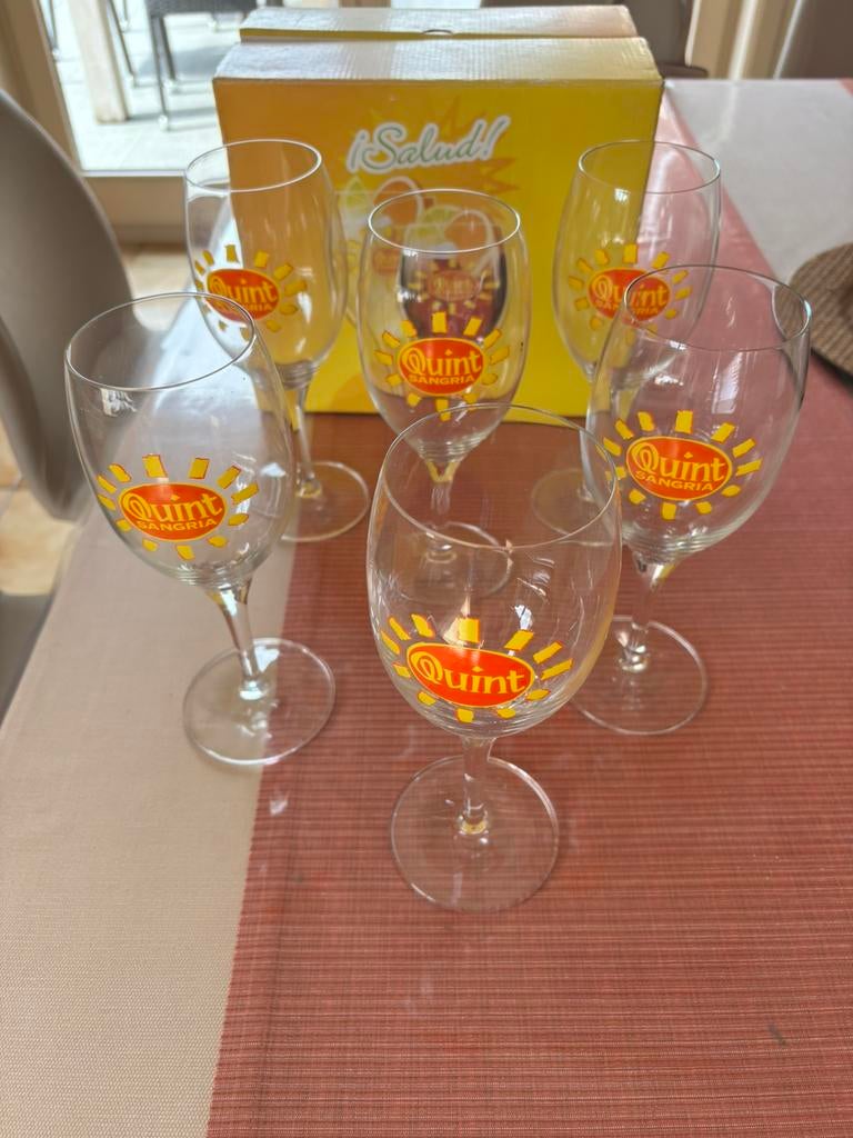 6 verres de sangria Quint, Collections, Enlèvement ou Envoi