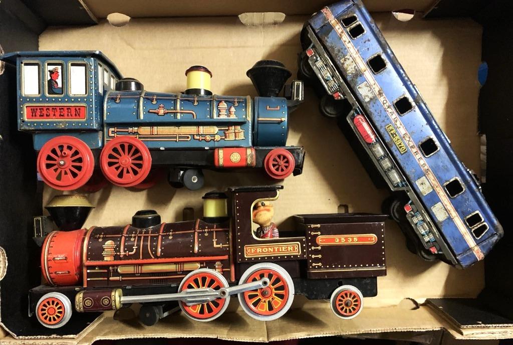 Vieux trains en tôle, 3 pièces, Enlèvement ou Envoi, Train