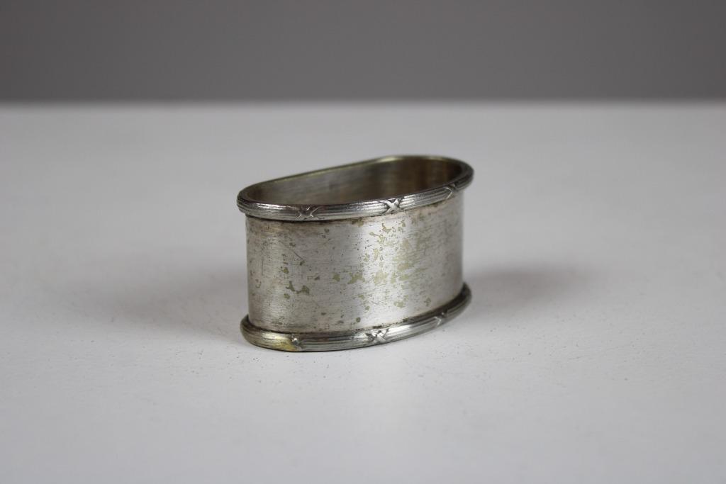 verzilverde servetring, Antiek en Kunst, Curiosa en Brocante, Ophalen of Verzenden